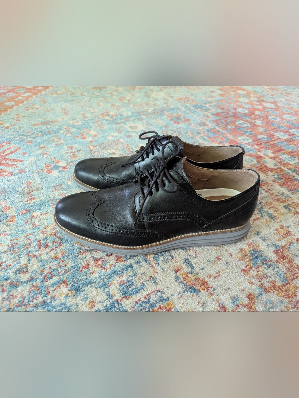 Cole Haan Men's 10.5 M Original Grand Wingtip Oxford C26470 Black Ironstone
